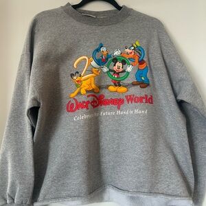 VINTAGE Y2K 2000 Disney Gray Crewneck Sweatshirt